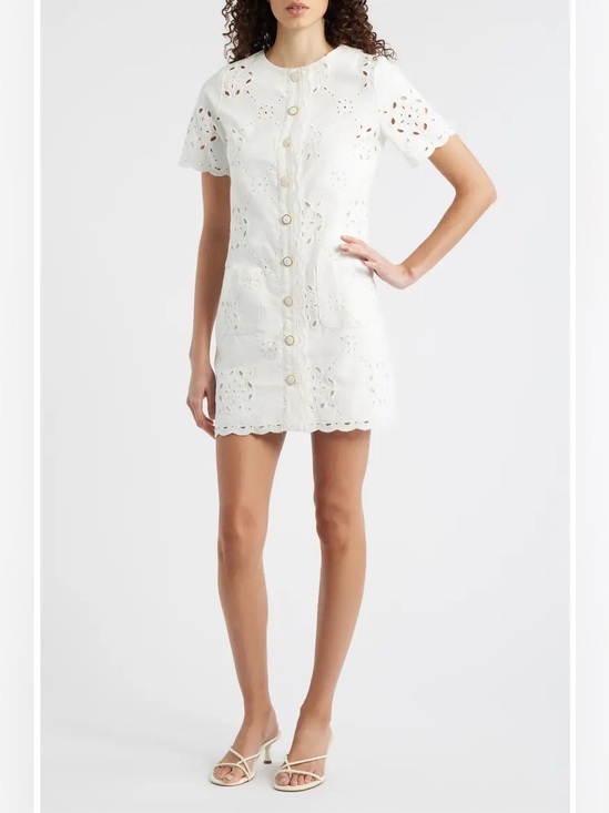 Vici Dresses & Skirts - Vici Sugarcloud Skies Eyelet Mini Dress